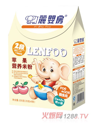 麗嬰房蘋(píng)果營(yíng)養(yǎng)米粉2段盒裝