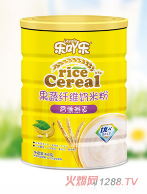 樂(lè)吖樂(lè)果蔬纖維奶米粉香蕉燕麥罐裝