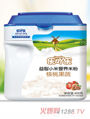 樂(lè)吖樂(lè)益智小米營(yíng)養(yǎng)米粉核桃果蔬桶裝